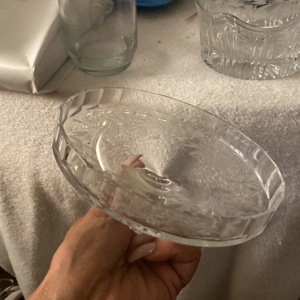 Crystal Glass Industries made in Hungary Handcut 24% Lead Crystal JAR/CANDY DISH